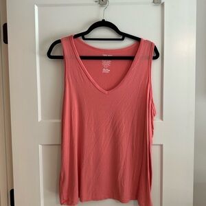 Nine West XXL Coral Soft Spun Sleeveless V-neck